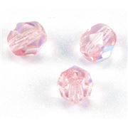 Firepolished Crystal Pink AB 6mm ea