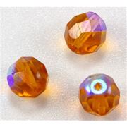 Firepolished Crystal Medium Topaz AB 8mm ea