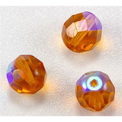 Firepolished Crystal Medium Topaz AB 8mm ea