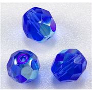 Firepolished Crystal Sapphire AB 8mm ea