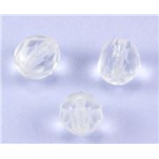 Firepolished Crystal Clear Frost 8mm ea