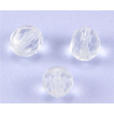Firepolished Crystal Clear Frost 8mm ea