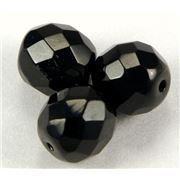 Firepolished Crystal Jet Opaque 8mm ea