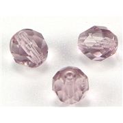 Firepolished Crystal Amethyst 8mm ea