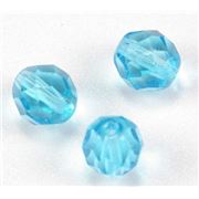 Firepolished Crystal Aqua 8mm ea