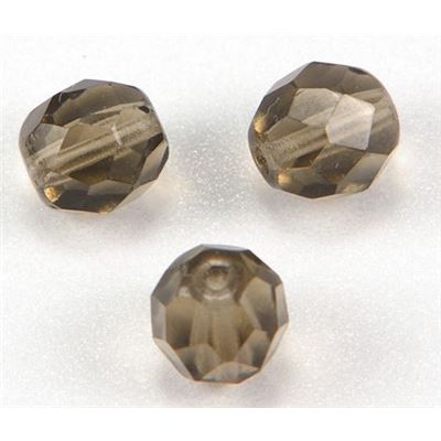 Firepolished Crystal Black Diamond 8mm ea