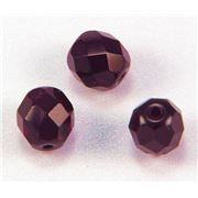 Firepolished Crystal Garnet 8mm ea