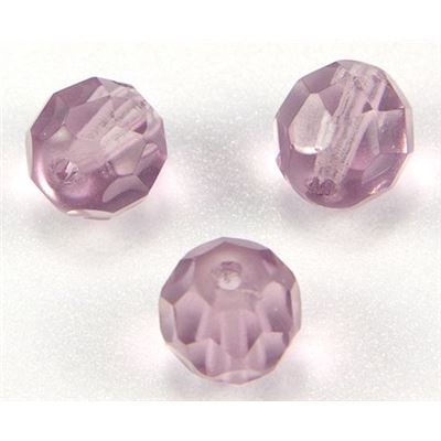 Firepolished Crystal Light Amethyst 8mm ea