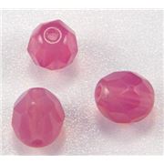 Firepolished Crystal Milky Pink 8mm ea