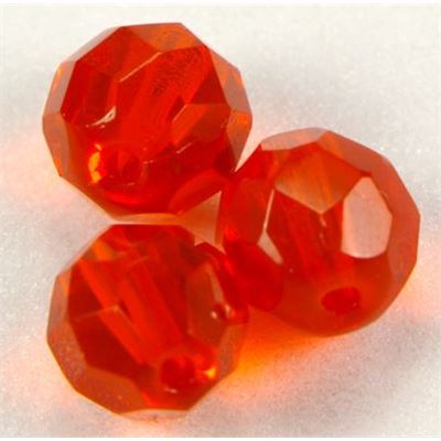 Firepolished Crystal Orange 8mm ea