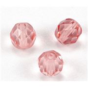 Firepolished Crystal Peach 8mm ea