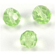 Firepolished Crystal Peridot 8mm ea