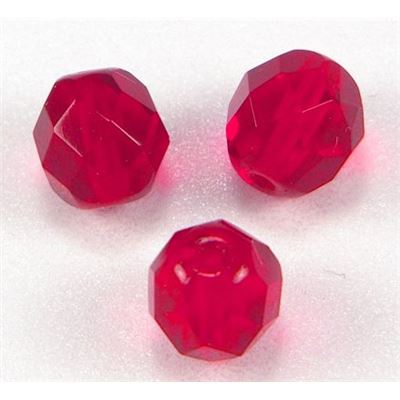Firepolished Crystal Siam 8mm ea