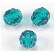 Firepolished Crystal Teal 8mm ea