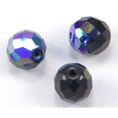 Firepolished Crystal Jet AB 10mm ea