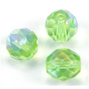 Firepolished Crystal Peridot AB 10mm ea
