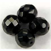 Firepolished Crystal Jet Opaque 10mm ea