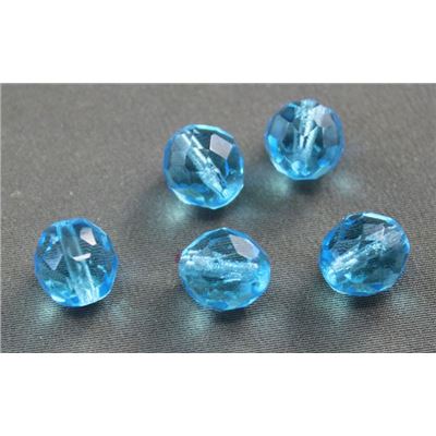 Firepolished Crystal Aqua 10mm ea