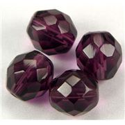 Firepolished Crystal Dark Amethyst 10mm ea