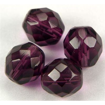 Firepolished Crystal Dark Amethyst 10mm ea