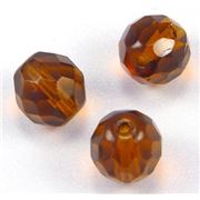 Firepolished Crystal Dark Topaz 10mm ea