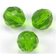 Firepolished Crystal Olive 10mm ea