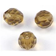 Firepolished Crystal Smokey Topaz 10mm ea