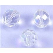 Firepolished Crystal Clear AB 10mm ea