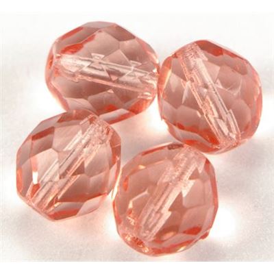 Firepolished Crystal Pink 10mm ea