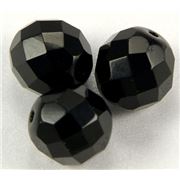 Firepolished Crystal Jet Opaque 12mm ea