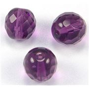 Firepolished Crystal Amethyst 12mm ea