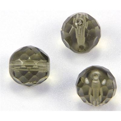 Firepolished Crystal Black Diamond 12mm ea