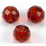 Firepolished Crystal Dark Topaz 12mm ea