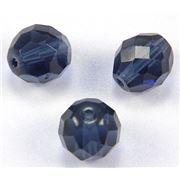 Firepolished Crystal Montana 12mm ea