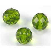 Firepolished Crystal Olive 12mm ea