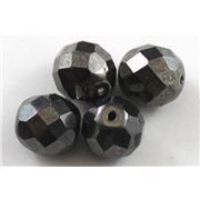 Firepolished Crystal Hematite 12mm ea