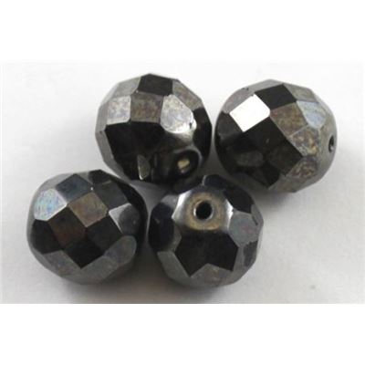 Firepolished Crystal Hematite 12mm ea