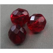 Firepolished Crystal Siam 12mm ea