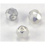 Firepolished Crystal Silver 6mm ea