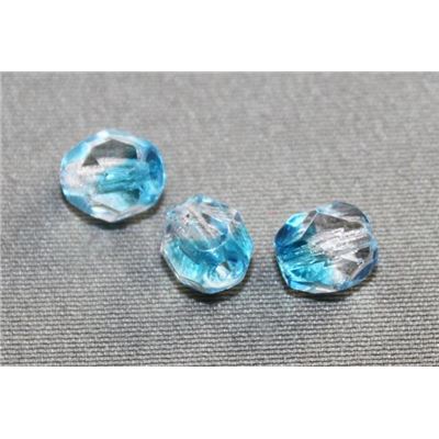 Firepolished Crystal 2 Tone Crystal/Capri 6mm ea