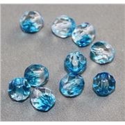 Firepolished Crystal 2 Tone Crystal/Capri 8mm ea