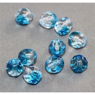 Firepolished Crystal 2 Tone Crystal/Capri 8mm ea