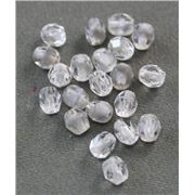 Firepolished Crystal Crystal/Grey Transparent 4mm ea