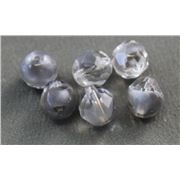 Firepolished Crystal Crystal/Grey 8mm ea