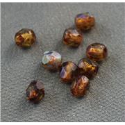Firepolished Crystal Crystal/Picasso Matte 4mm ea