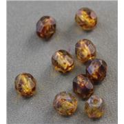 Firepolished Crystal Crystal/Picasso Matte 6mm ea