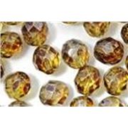 Firepolished Crystal Crystal/Picasso Matte 8mm ea