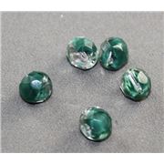 Firepolished Crystal Crystal Spearmint 8mm ea