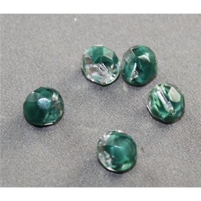 Firepolished Crystal Crystal Spearmint 8mm ea