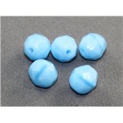Firepolished Crystal Light Sky Blue Coral 8mm ea